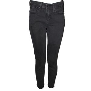 Levi's Denizen Skinny Mide Rise Black Jeans Size 27x28 with Stretch I